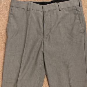 Men's Lt Gray Plaid Dress Pants